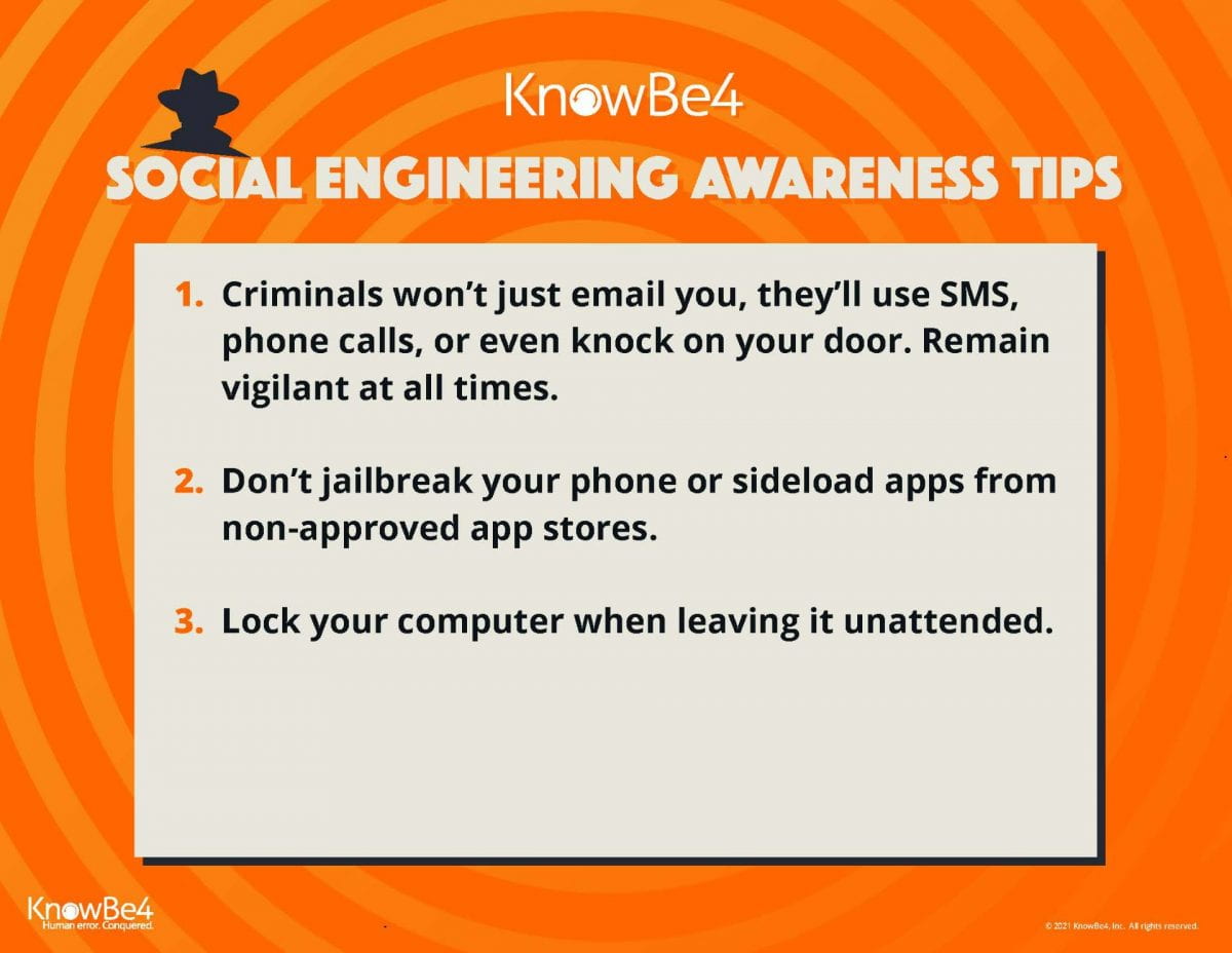 Cybersecurity Awareness Month : Social Engineering Awareness Tips